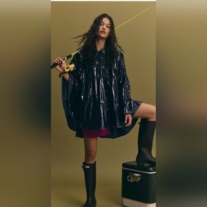 Free People  Rain Drop Packable Poncho Raincoat size XS NWT